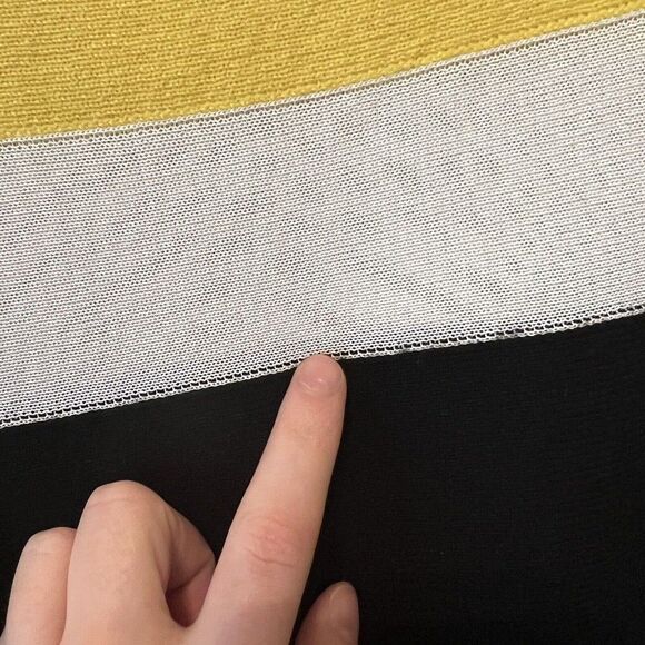 Fendi Womens Cashmere Colorblock Mesh White Yellow Black Size 40 - Picture 3 of 12